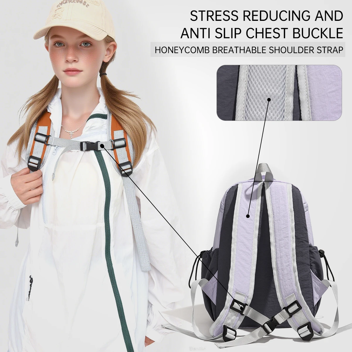 Zaino piccolo da viaggio all'aperto per donna 2025 Nuova borsa da trekking da viaggio leggera Zaino impermeabile Escursionismo ultraleggero Viaggi Shopping Campeggio