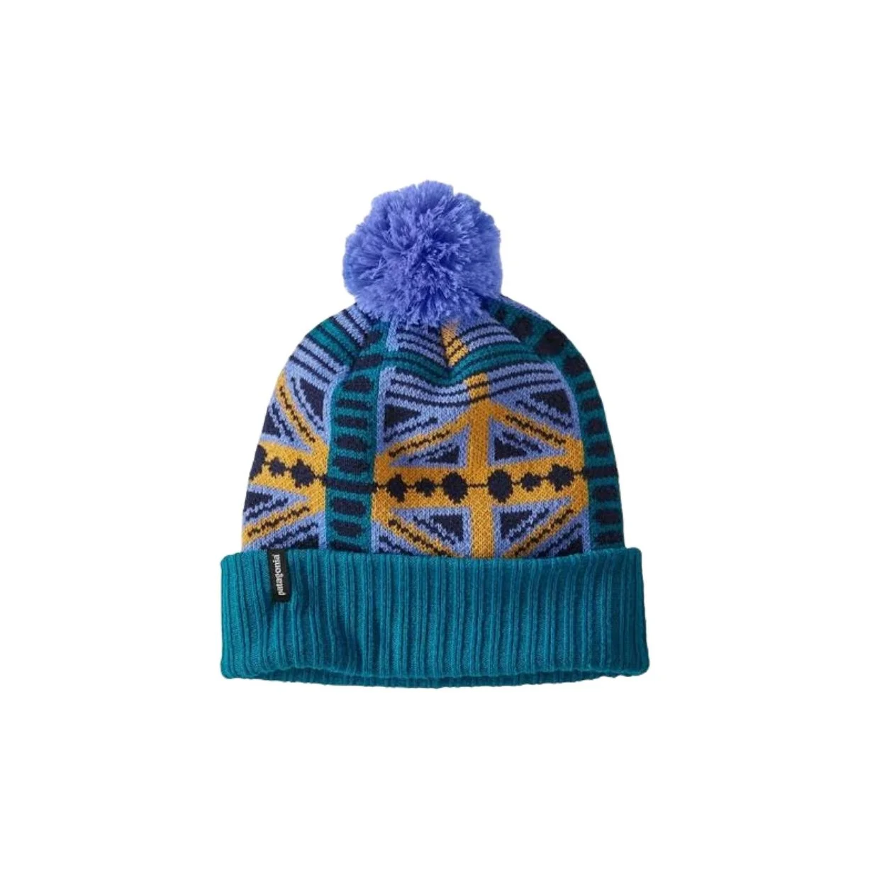 Gorro de punto de doble capa de poliéster reciclado de Patagonia, modelo unisex, color azul, SNPE [29187].