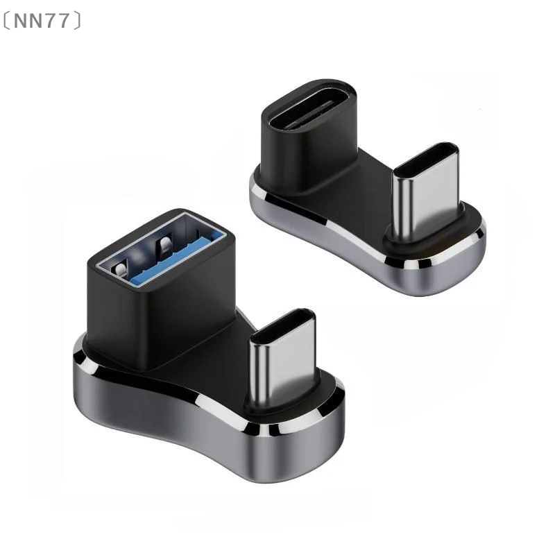 〔NN77〕180 Degree USB C Adapter Type C Male To Female 20Gbps PD 140W Fast Charging Converter For Steam Deck〔W7〕