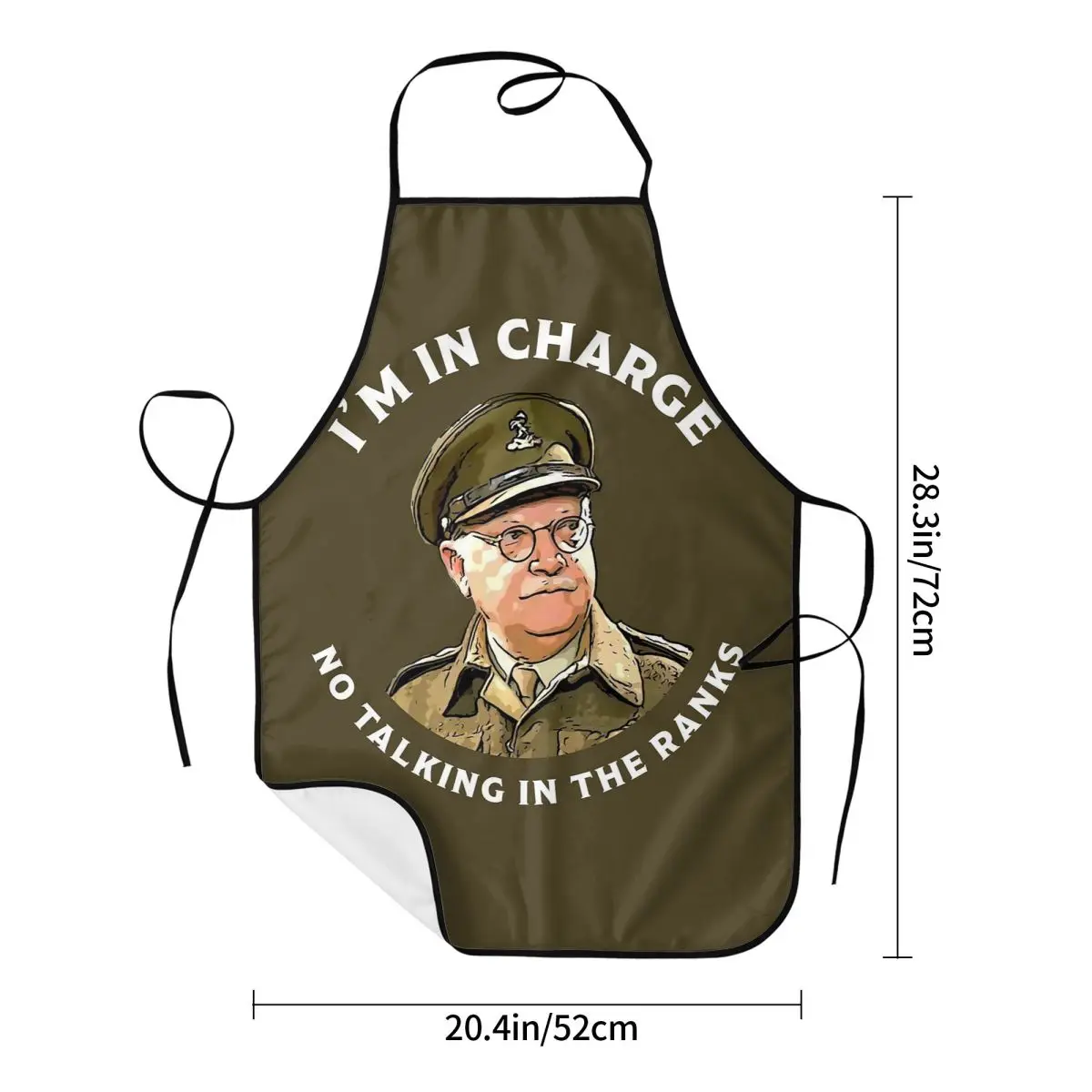 Dad's Army - Captain Mainwaring - British Nostalgia Aprons Chef Cooking Tablier Bib Kitchen Cleaning Pinafore for Women Men