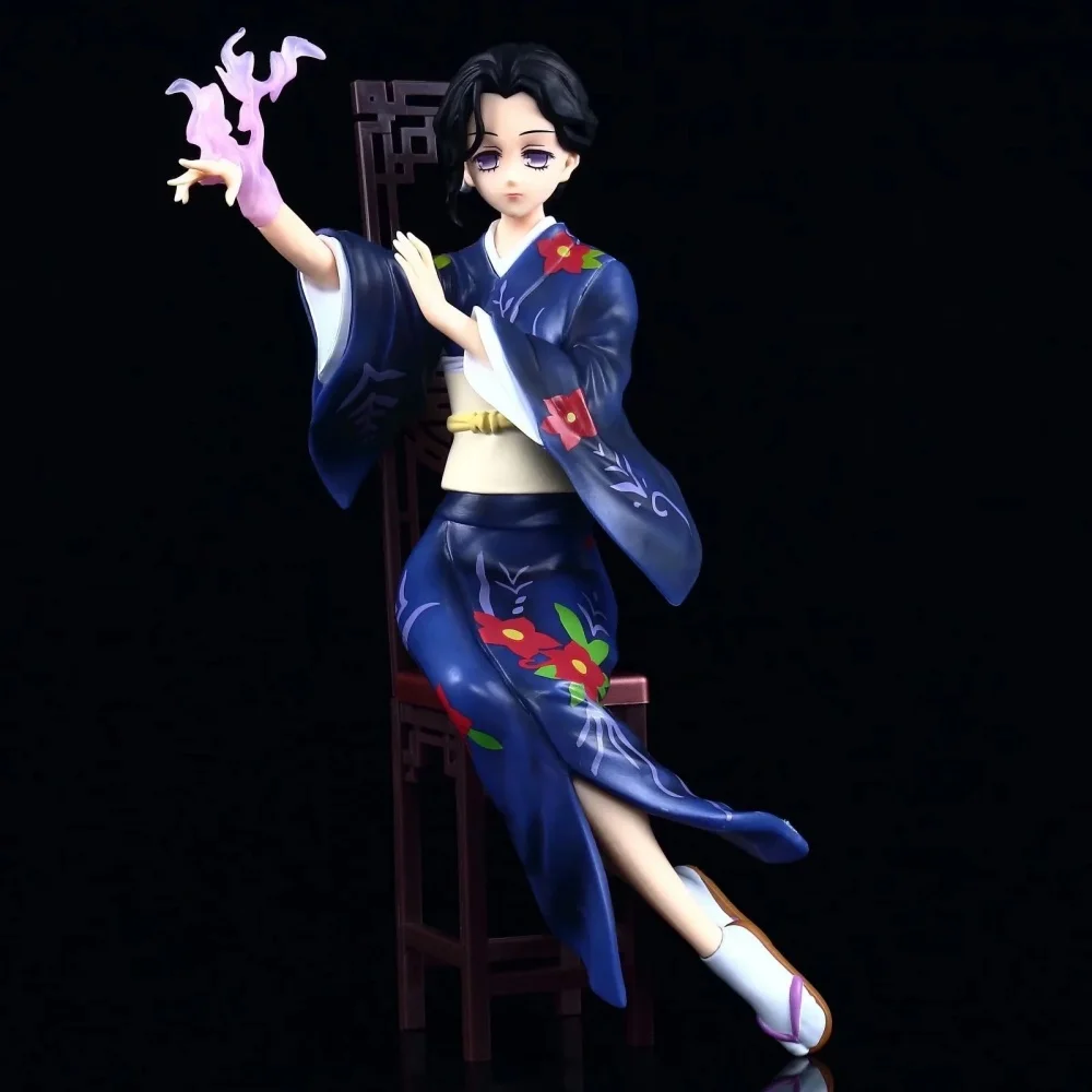 

Аниме-фигурка Demon Slayer: Kimetsu No Yaiba Тамайо в сидячей позе на стуле, коллекционная модель из ПВХ, 23 см