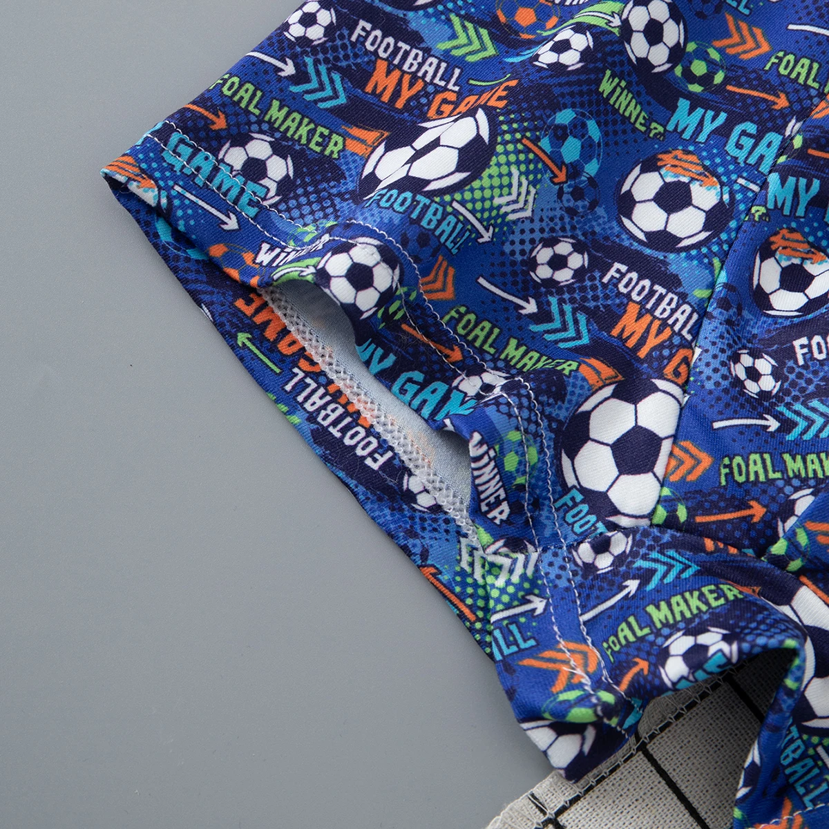 8/4-teiliges Set niedlicher Fußball-bedruckter Unterwäsche für Kinder, weiche und bequeme Boxershorts für Jungen, lässige Basic-Shorts für Zuhause – Detail 18