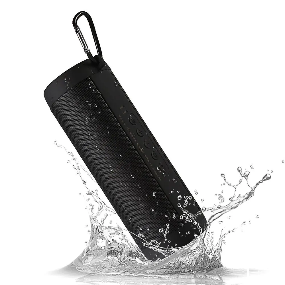 T2 Bluetooth Speaker Waterproof Portable Outdoor Wireless Mini Column Box Speaker Support Tf Card Fm Stereo Hi-Fi Boxes(Black)