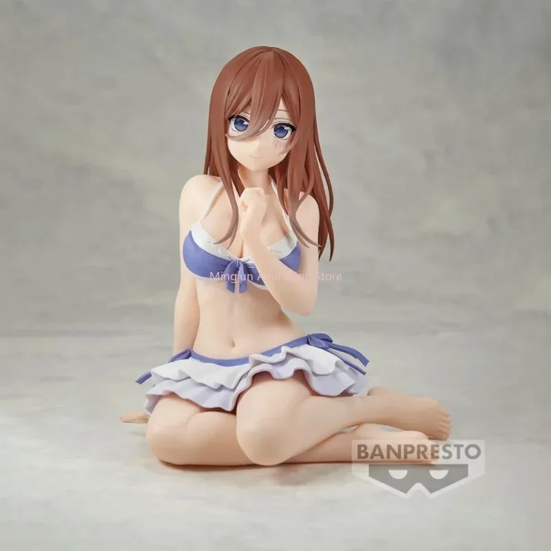 BANDAI Banpresto The Quintessential Quintuplets Nakano Miku Swimsuit Celestial Vivi Series Anime Figure Collectible Model Toys