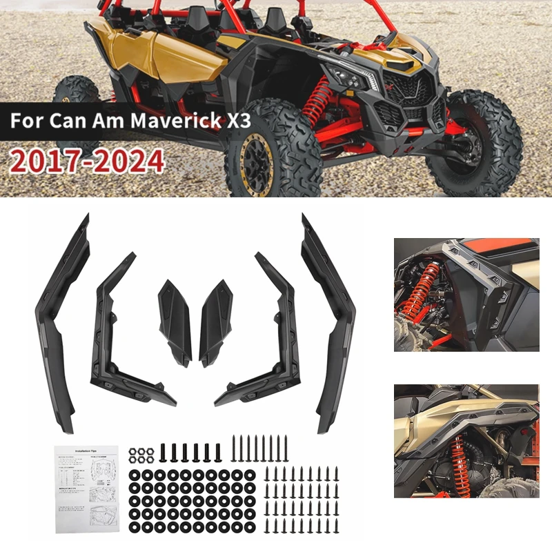 

Внедорожные UTV супер расширенные крылья Flares 715002973 для Can Am Maverick X3 1000 Max R RR 4x4 XRC Turbo 2017-2024 2021 2022 2023