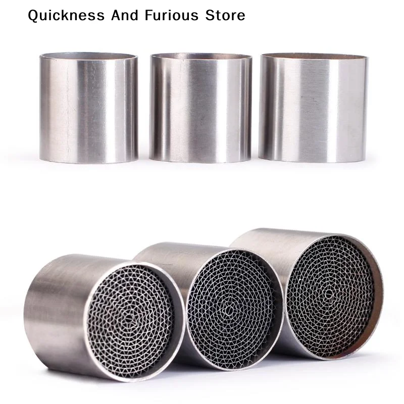 【MO】Universal Motorcycle Exhaust Honeycomb DB Killer Reduce Noise High Torque At Low Speed Gas Purification Treatment