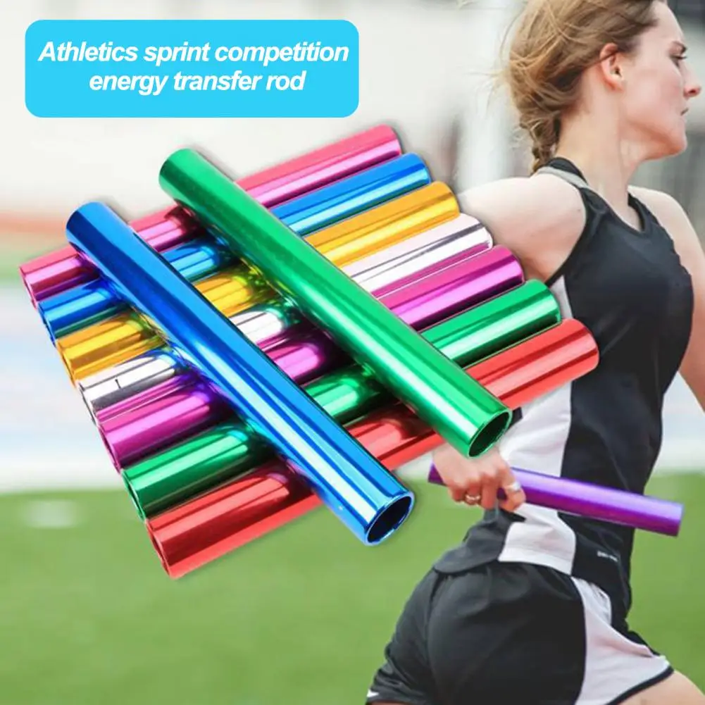 Alumínio Alloy Track Field Relé Bastões, Atleta Relé Bastões, bastões coloridos para esportes ao ar livre, prática de corrida, 3,8 cm, 4Pcs