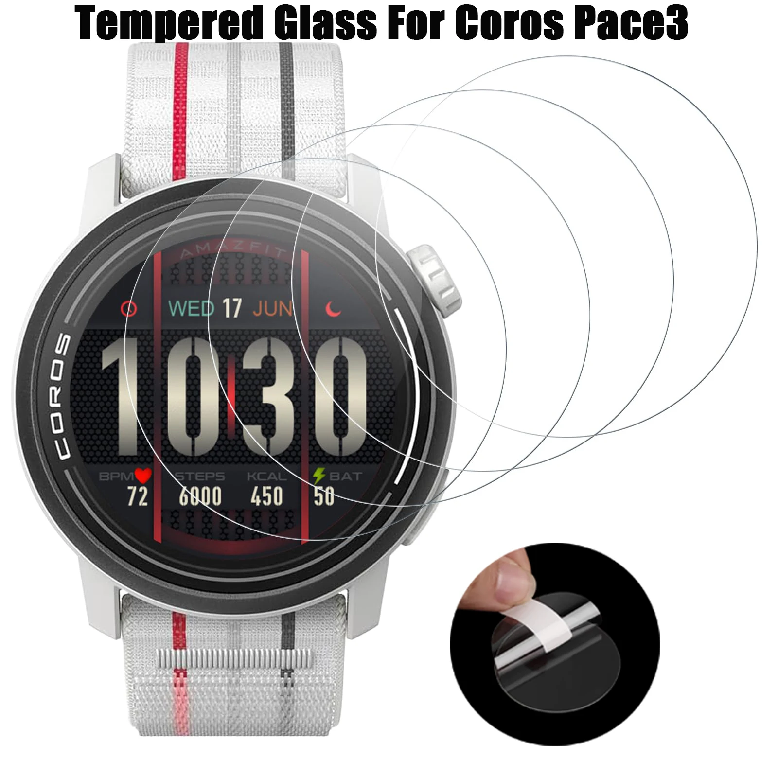 Tempered Glass Screen Protector For Coros Pace 3 Full Cover Anti-scratch Film For Coros Pace3 Watch Screen Protector Accessories