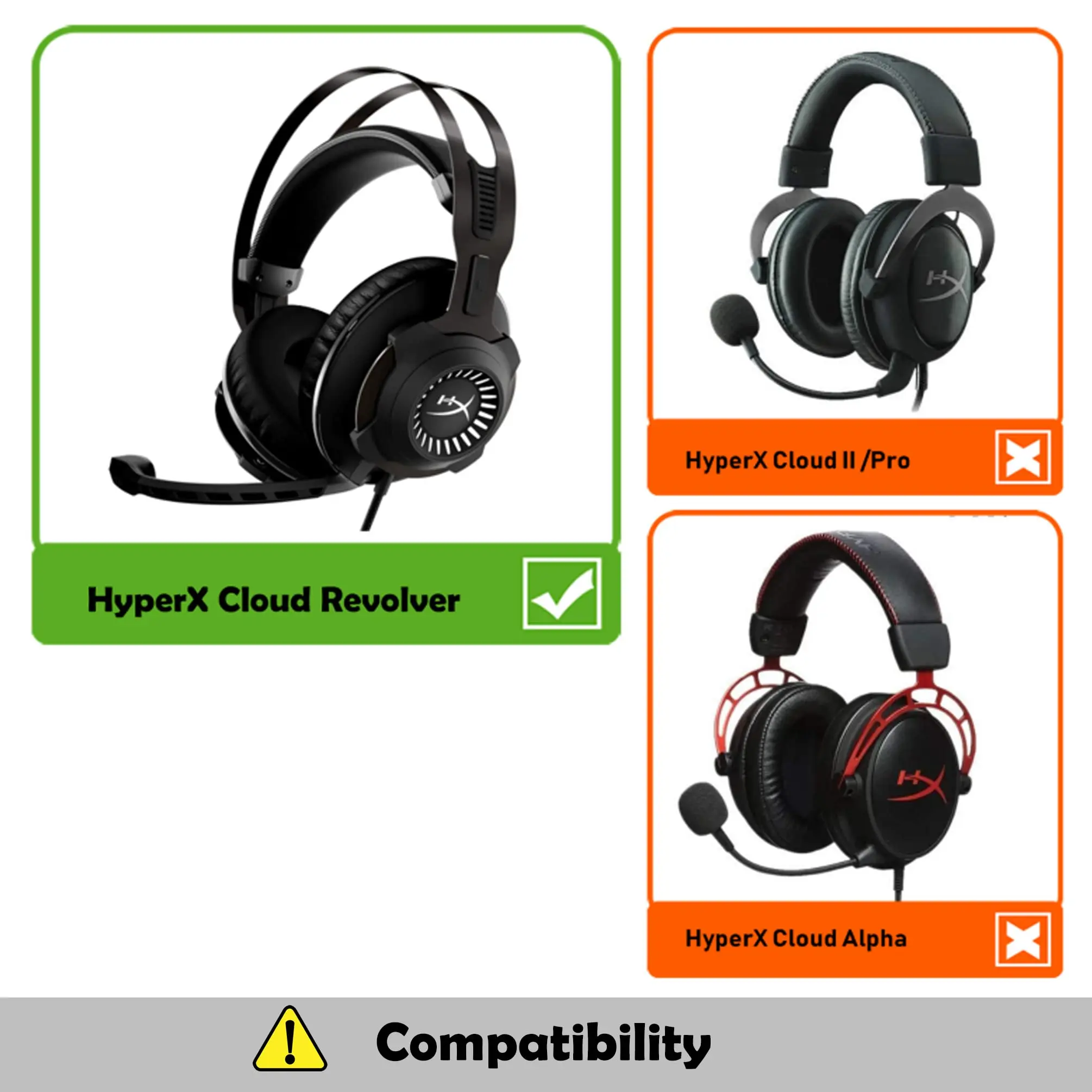 Professional Replacement Earpads Cushions Compatible with HyperX Cloud Revolver S Cloud Revolver Gaming Headset Ear Pads