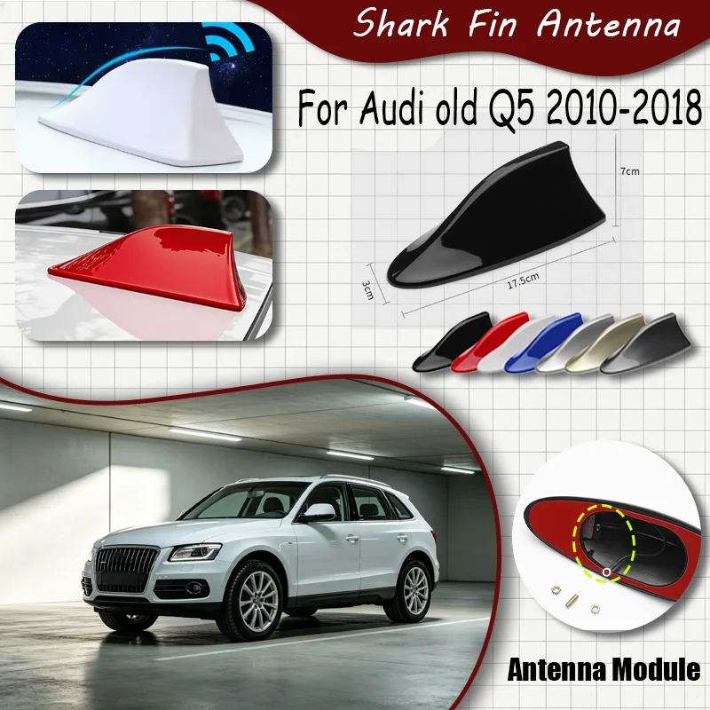 For Audi old Q5 2010-2018 Shark Fin Antenna, FM Signal Booster, Waterproof Radio Antenna, FM/AM Super Aerials car antenna
