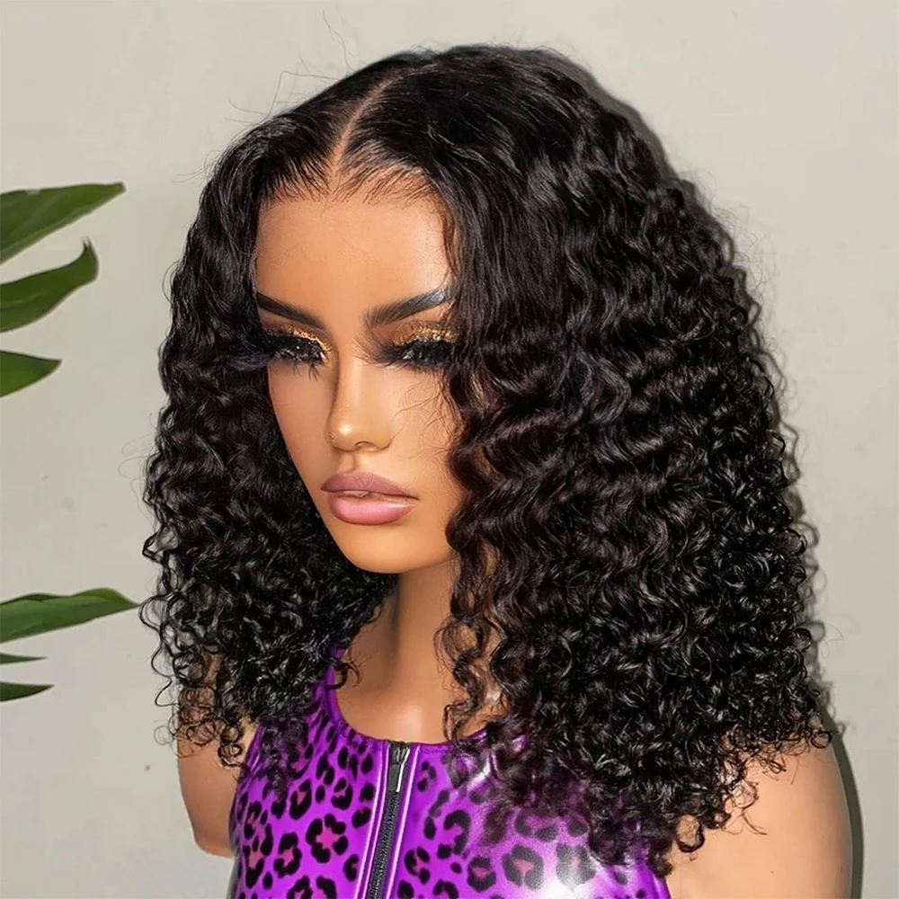 Loose Deep Wave Pre Cut 5x5 Lace Closure Bob Wig High Quality 250% Density 13x4 Jerry Curly Human Hair Short Bob Wigs Wet and Wavy 13x6 Lace Front Wig Brazilian Water Wave Glueless Wigs Human Hair Ready to Wear and Go
