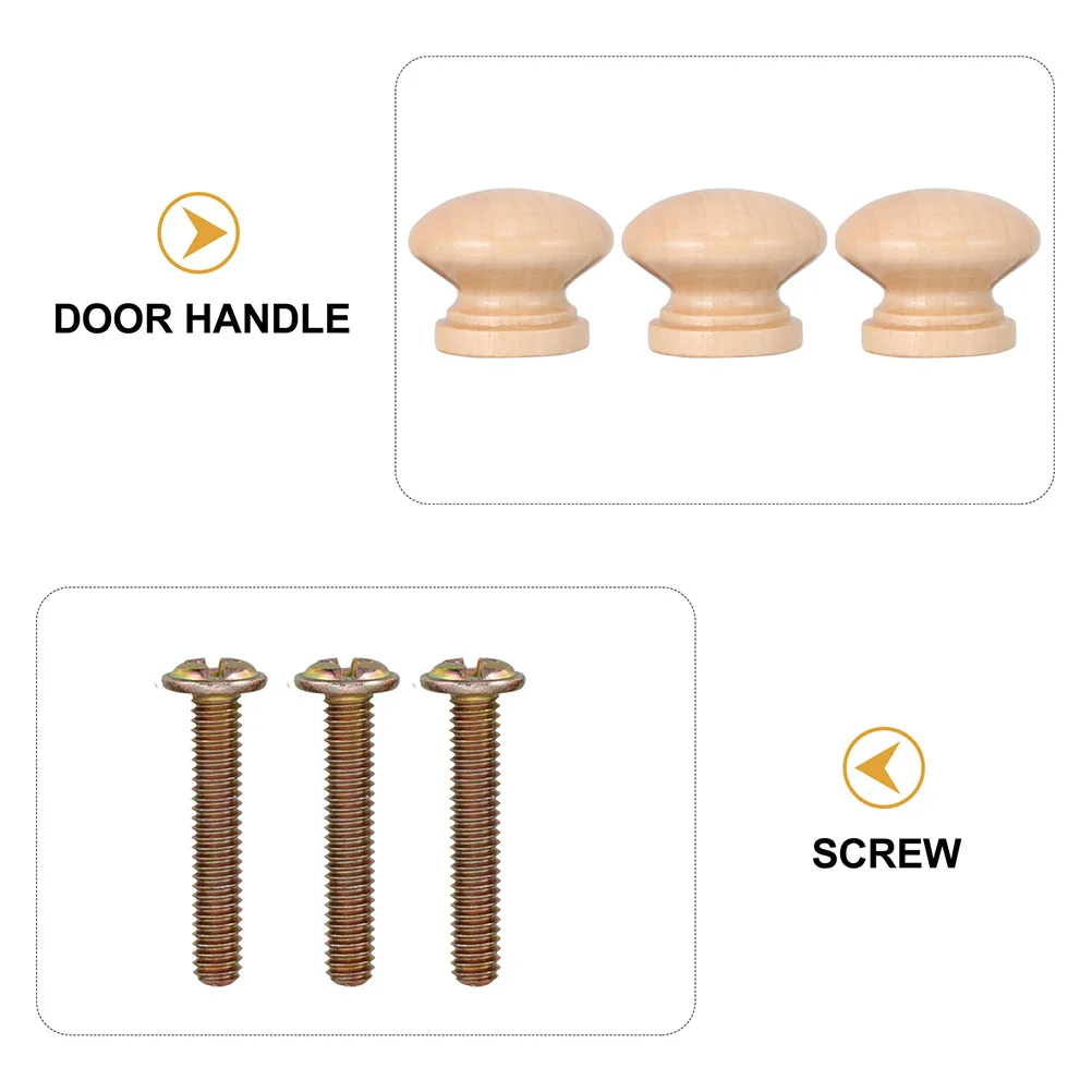 

16Pcs Wooden Pull Handle Round Cabinet Knob Drawer Pulls for Kitchen Cabinet Wardrobe Cupboard Furniture Decorative Door Handle