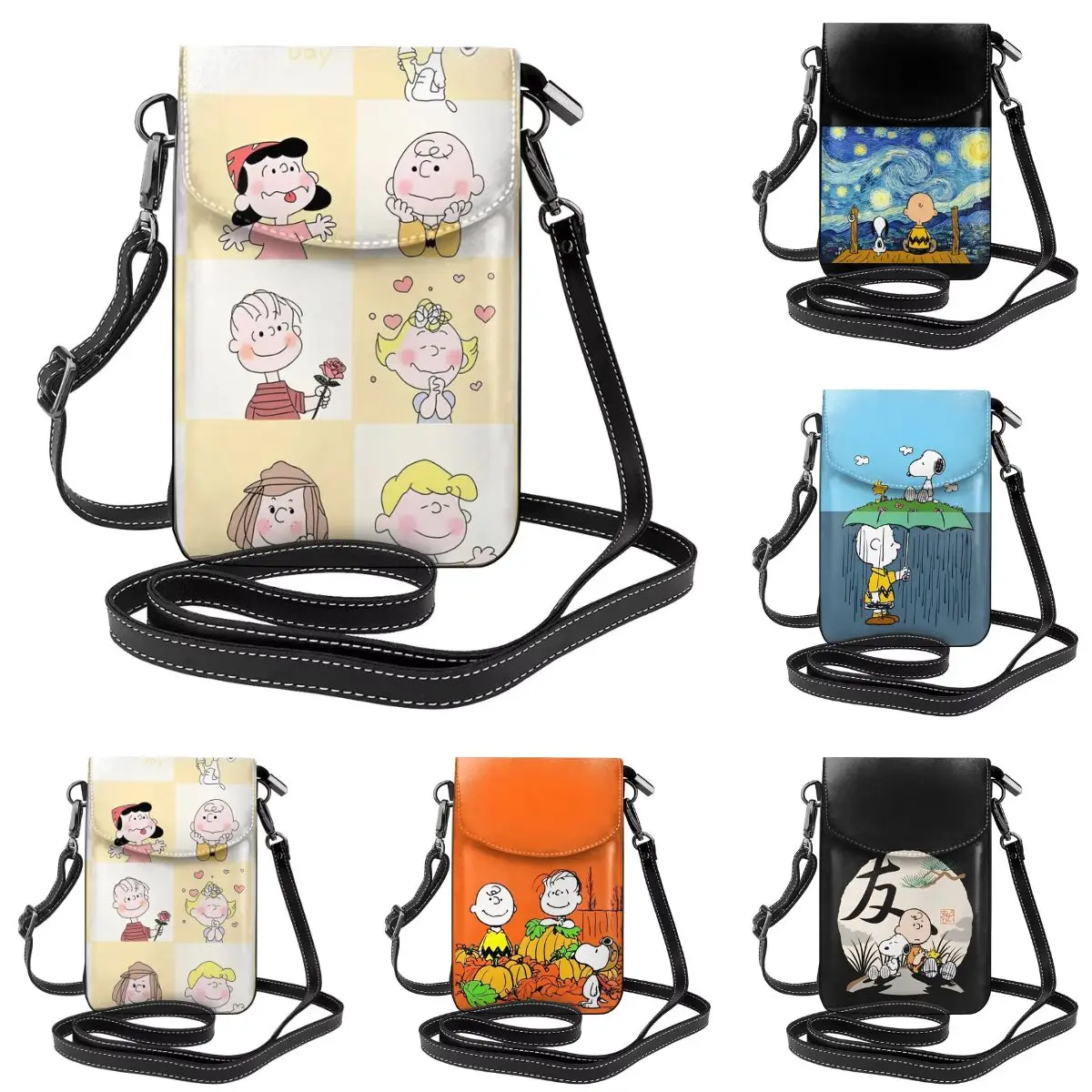 Cute Snoopy Cartoon Shoulder Bag Travel Female Women Bags Fashion Funny Leather Purse