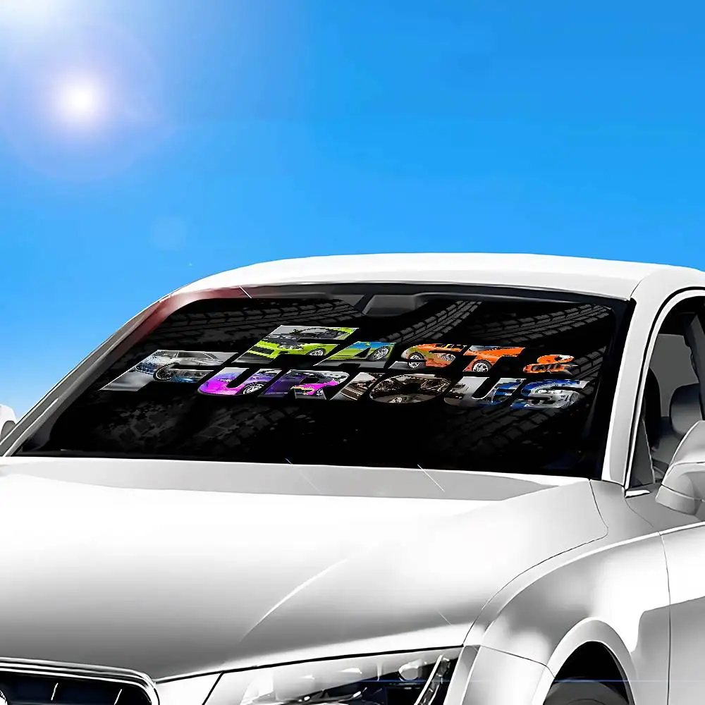 Cool The F-fast And The F-furious Stylish And Trendy Windshield Sunshade, Car Windshield Cover, Car Sunshade Curtain view 3
