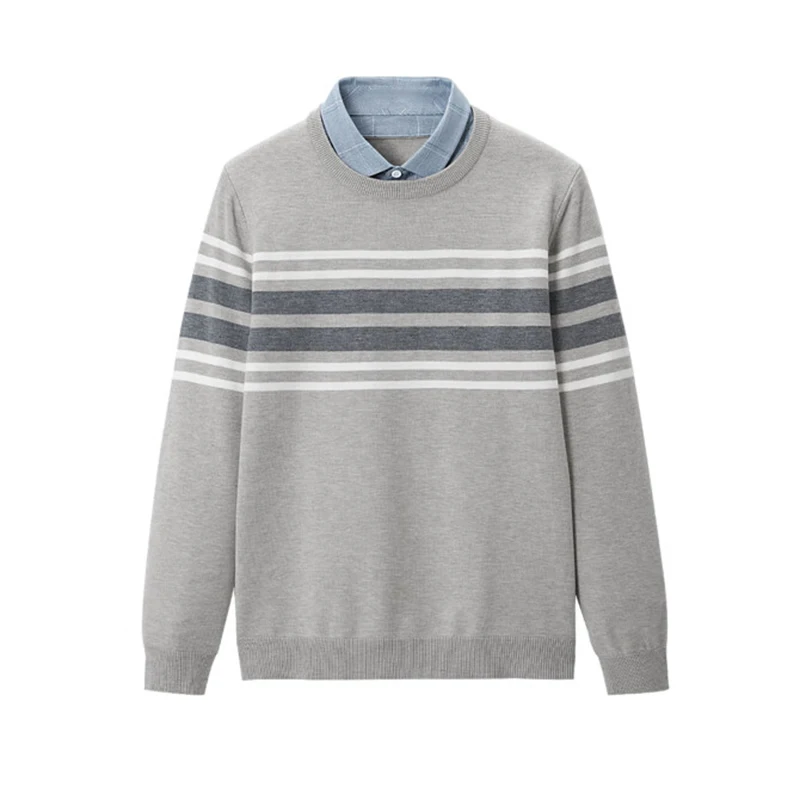 

Мужской трикотаж Homesi Slim Fit Long Sve, повседневный, с двойным воротником, модный, удобный, осенне-зимний, из полиэстера, молодежный...