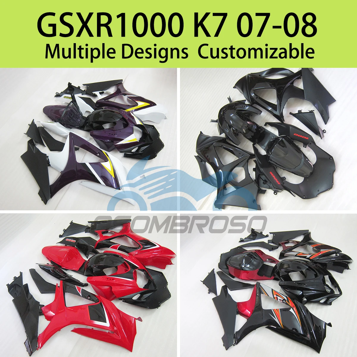 

Инъекционные Обтекатели GSXR1000 K7 07 08 Вторичный рынок КУЗОВ Полный комплект обтекателей для SUZUKI GSXR 1000 2007 2008