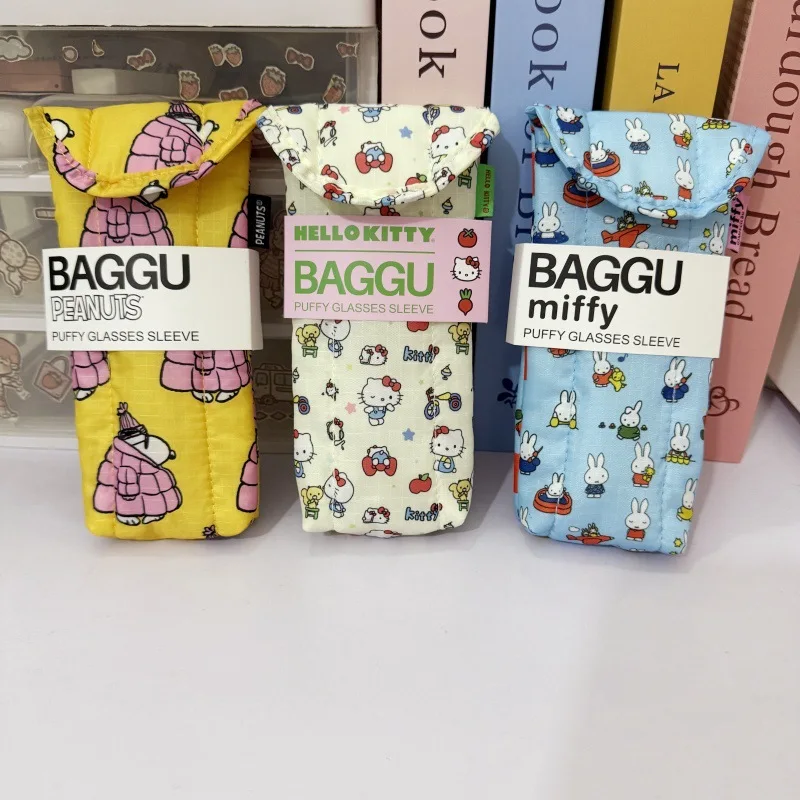 

Аниме Kawaii Hello Kitty кролик хлопковая внутренняя подкладка солнцезащитные очки защитная сумка портативная сумка для хранения очков на кнопке чехол