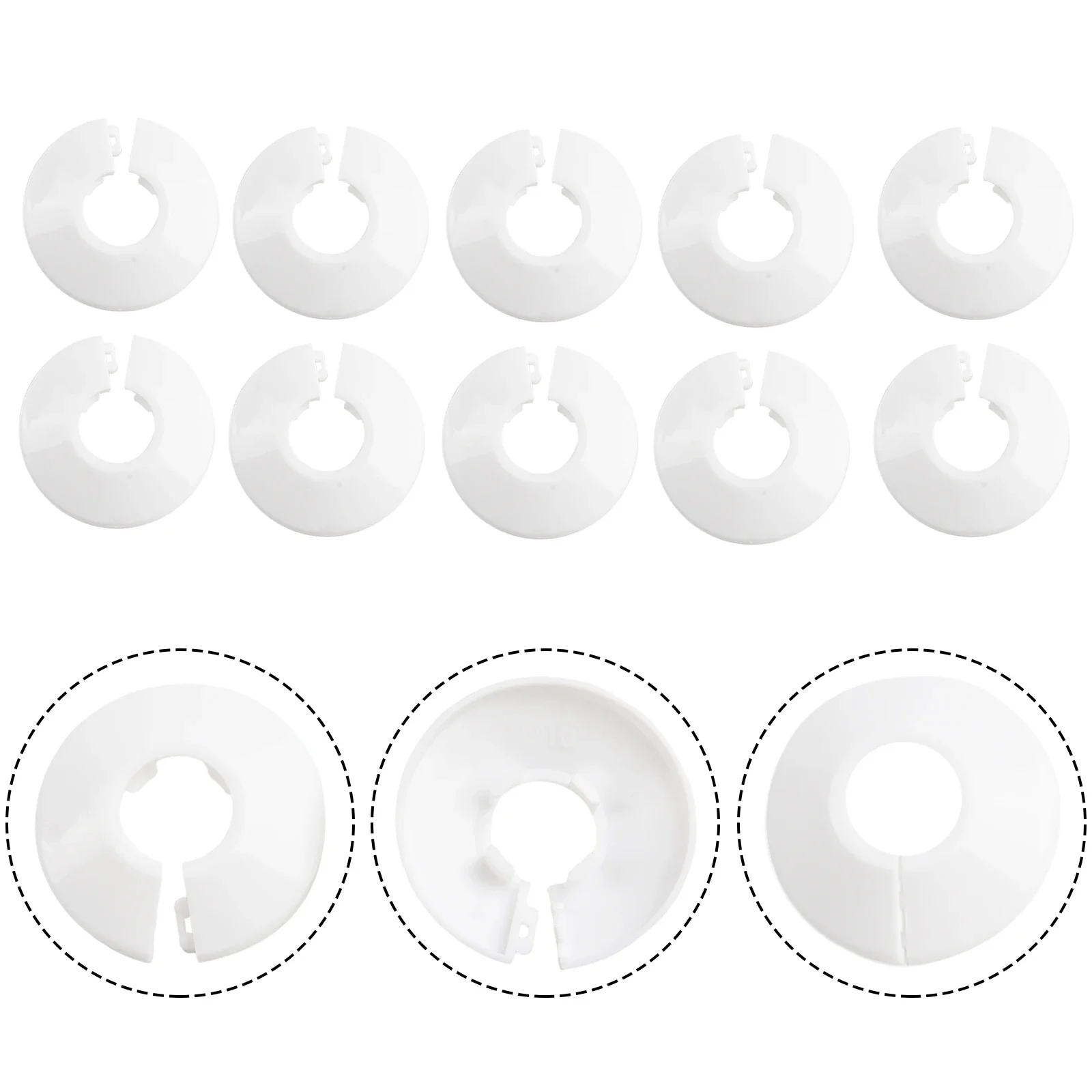 Copertura per tubo in rame Tubo di riscaldamento Radiatori di riscaldamento centralizzati Anello decorativo Copertura di protezione in plastica facile da installare