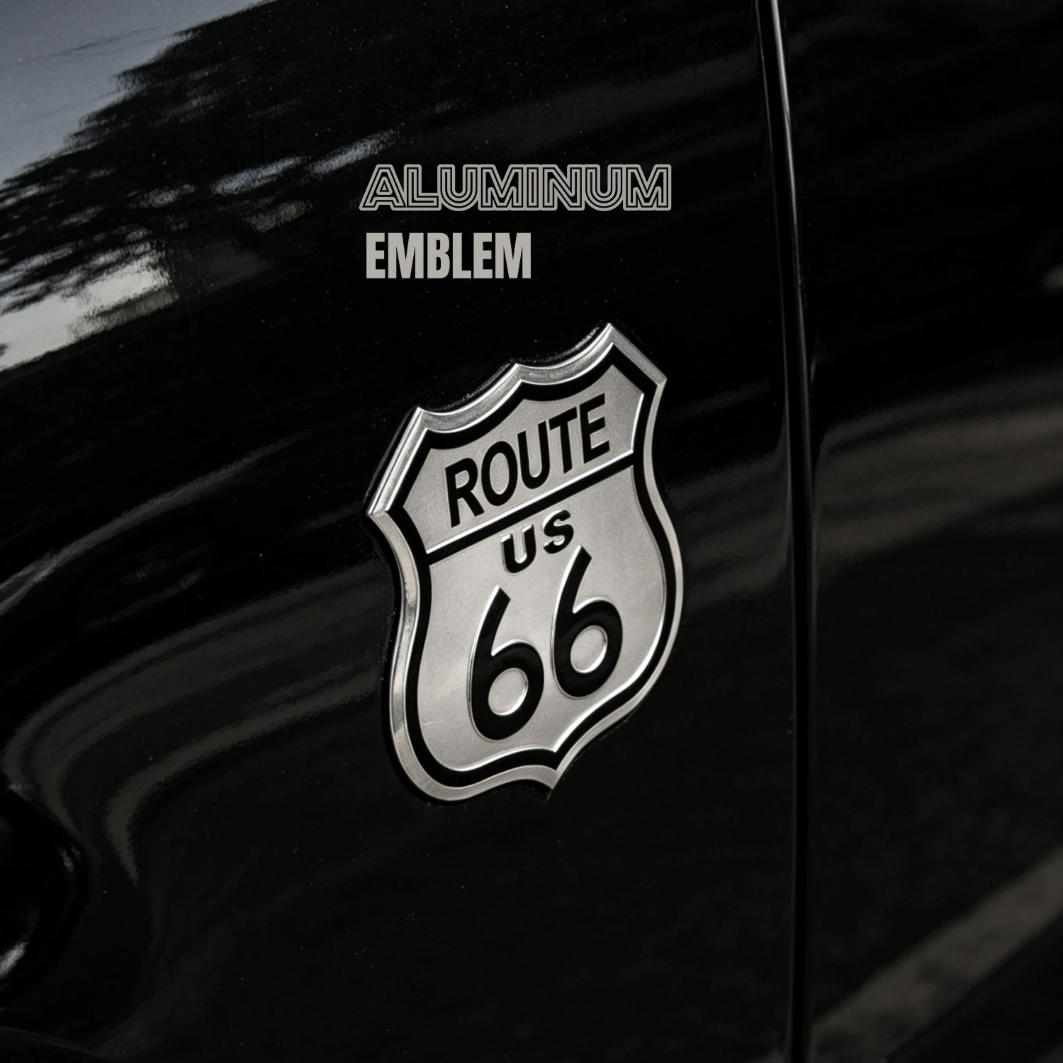 Aluminum California Route 66 3D Car Body Badge Sticker Trunk Fender Emblem Decal Accessorie For Car Motorcycle Bike