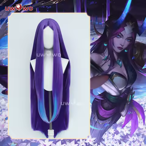 UWOWO Irelia Wig Game League of Legends/LOL: Spirit Blossom Irelia Cosplay Wig Long Hair Purple Wig Halloween Wig