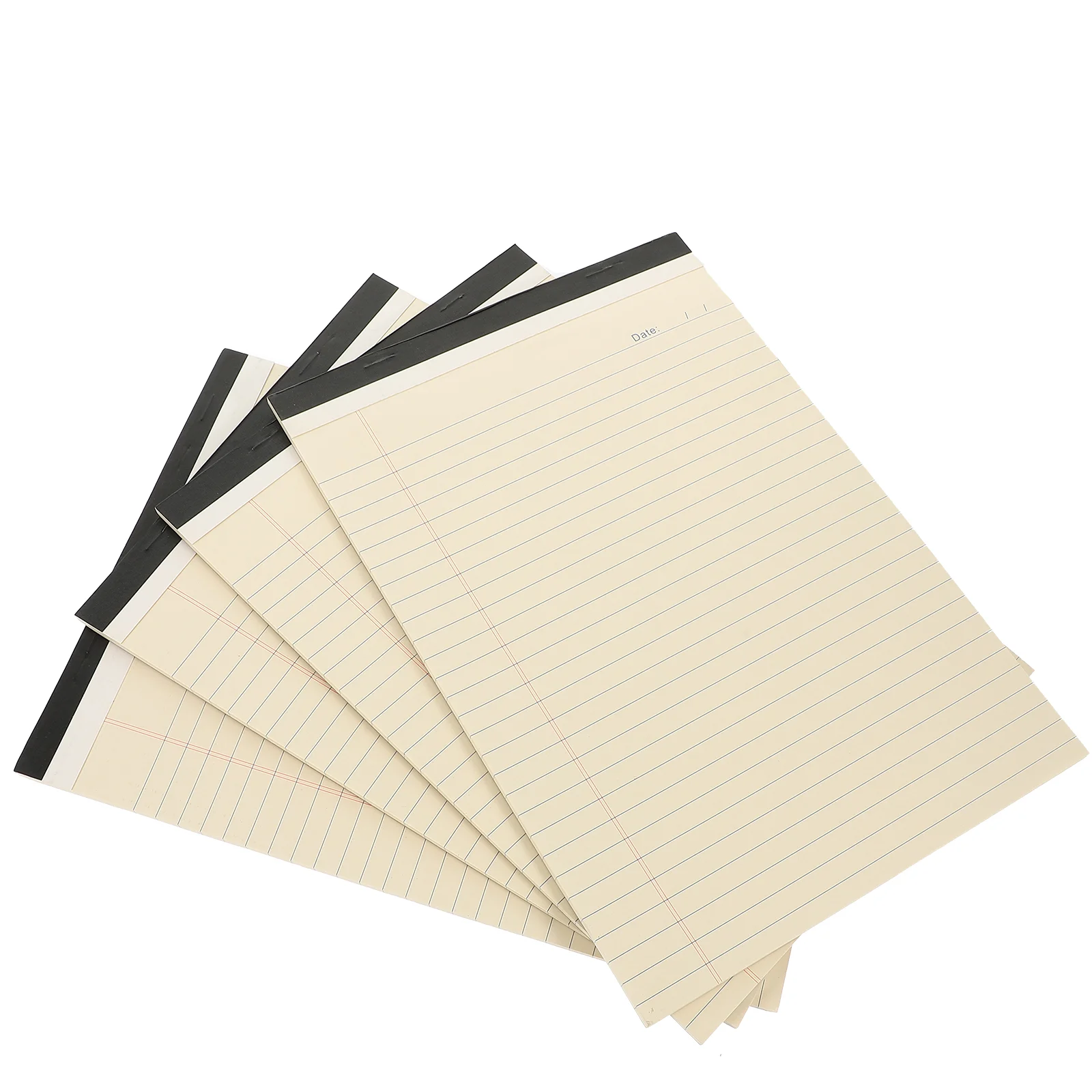 

4pcs Hand Torn Line A4 Thick Paper Legal Pad Office Student Planner Notepad Wide Ruled Notebook Paper Pads
