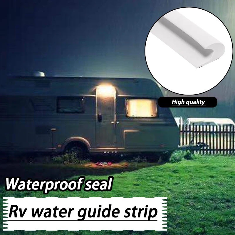 Caravan Waterproof Sealing Strip Aging Resistant Motorhome Door Rubber Water Guide Strip Rain Proof Water Channel RV Accessory
