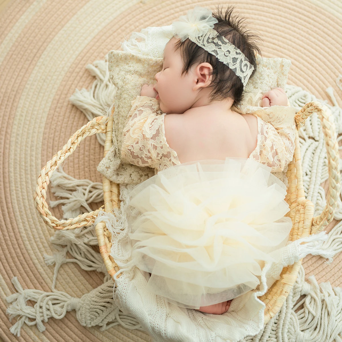 Baby Girl Tutu Dress  Newborn Photography Outfit Romper Lace Girl Dress  Photo Shooting Clothing