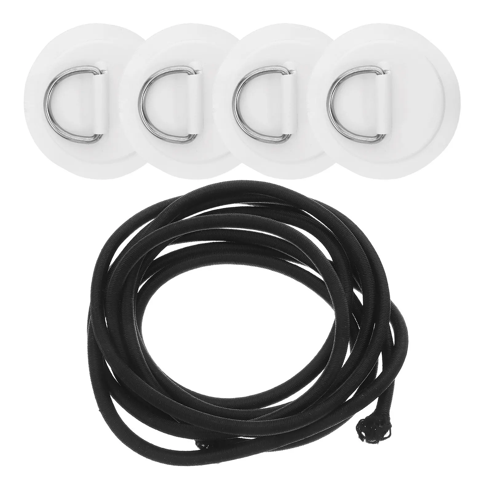 

Набор из 1 комплекта ПВХ D-образных кольцевых патчей для надувных досок для гребли, каяков и каноэ - легкие водонепроницаемые кольца с эластичным шнуром