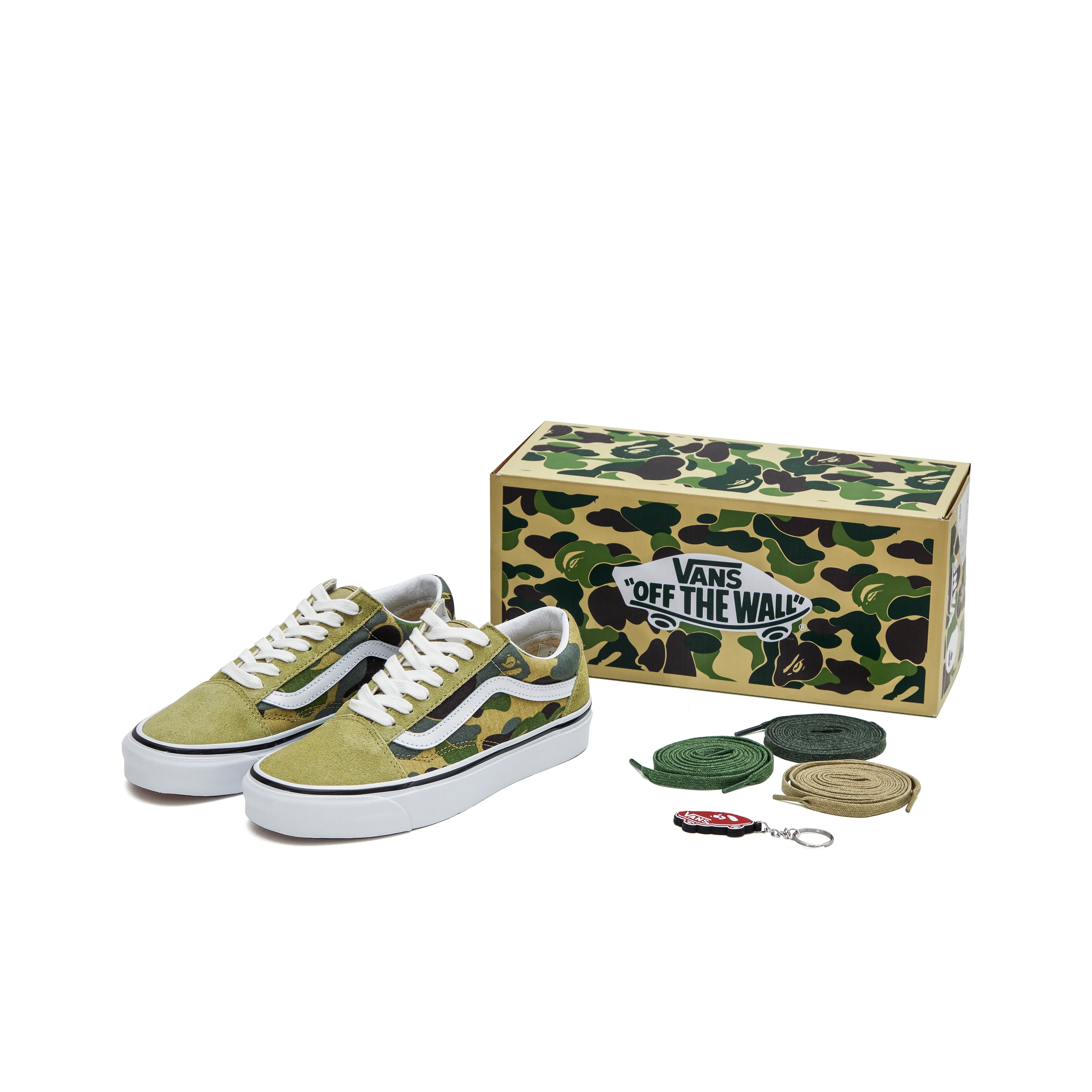 POIZON Old Skool Bape x Old Skool Vans 36 Dx 'Green Camo'