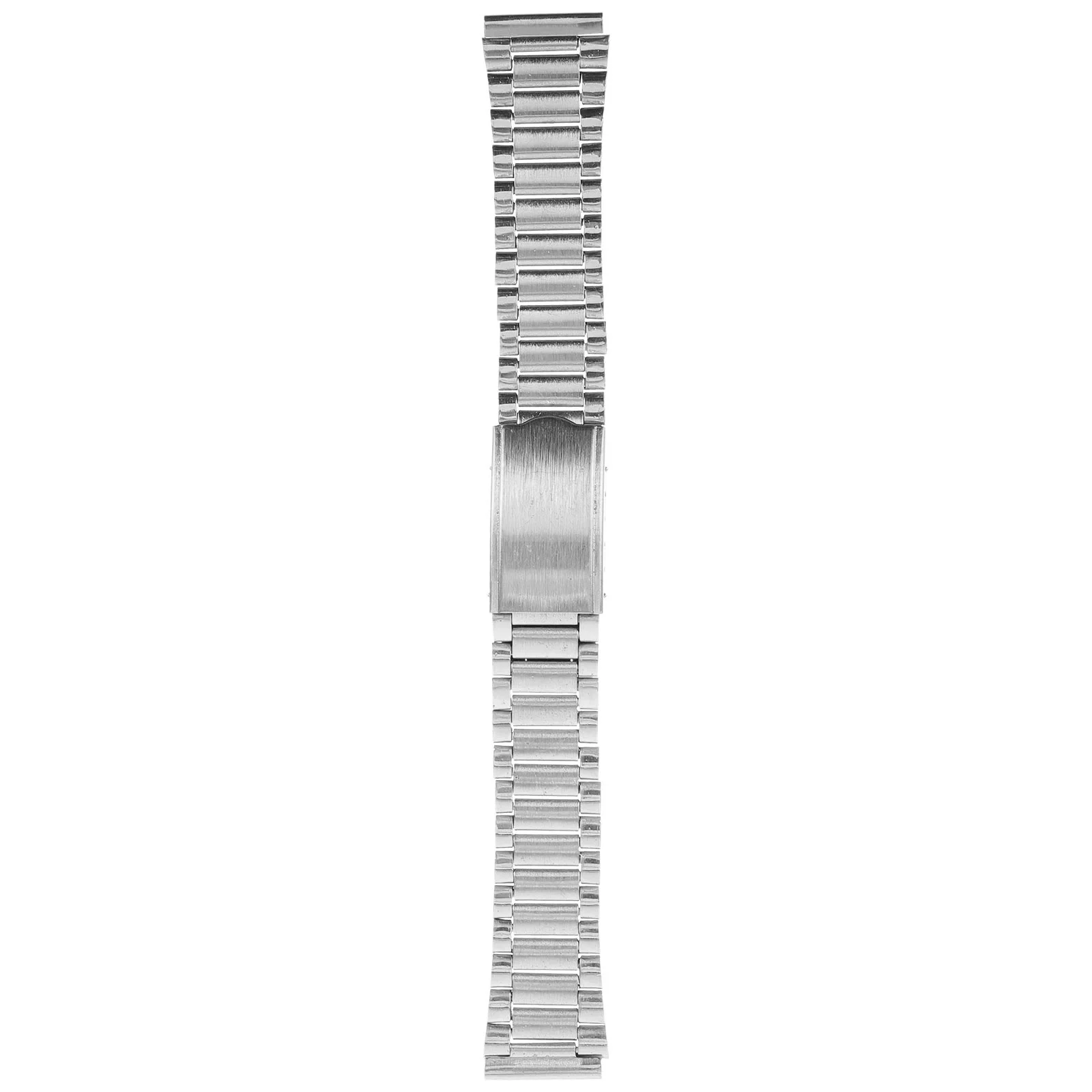 

Watches Accessories Old Stainless Steel Bracelet Covered Strap Folding Buckle Flat (silver 18mm) Replacement Mens Band Man