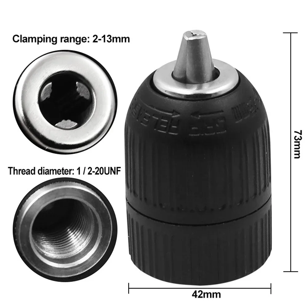 

High Quality Keyless Chuck For Use On Mains Powered Drill Chuck Shank 1 X 3/8" 1PC 2-13MM Hammer Hand Tight SDS