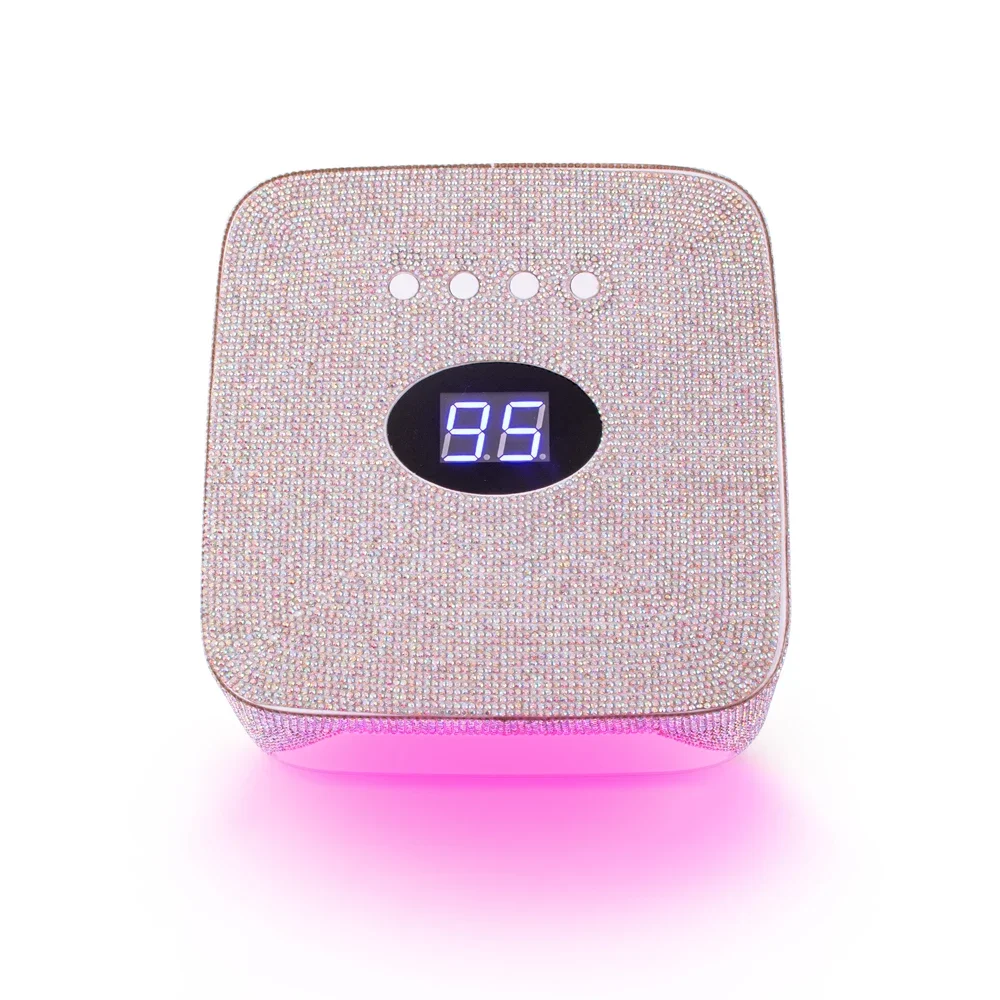 99% girls are looking for this Beautiful Bling Rhinestones Diamond 48W Cordless Gel UV LED Nail lamp machine