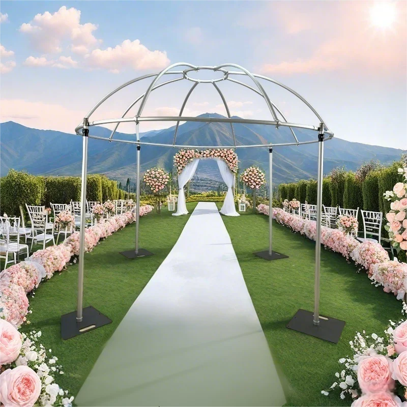 

Wedding Drape Dome Canopy, Outdoor Wedding Mandap, Arch, Princess Pavilion Anniversary Decorations for Home/Party Backdrop