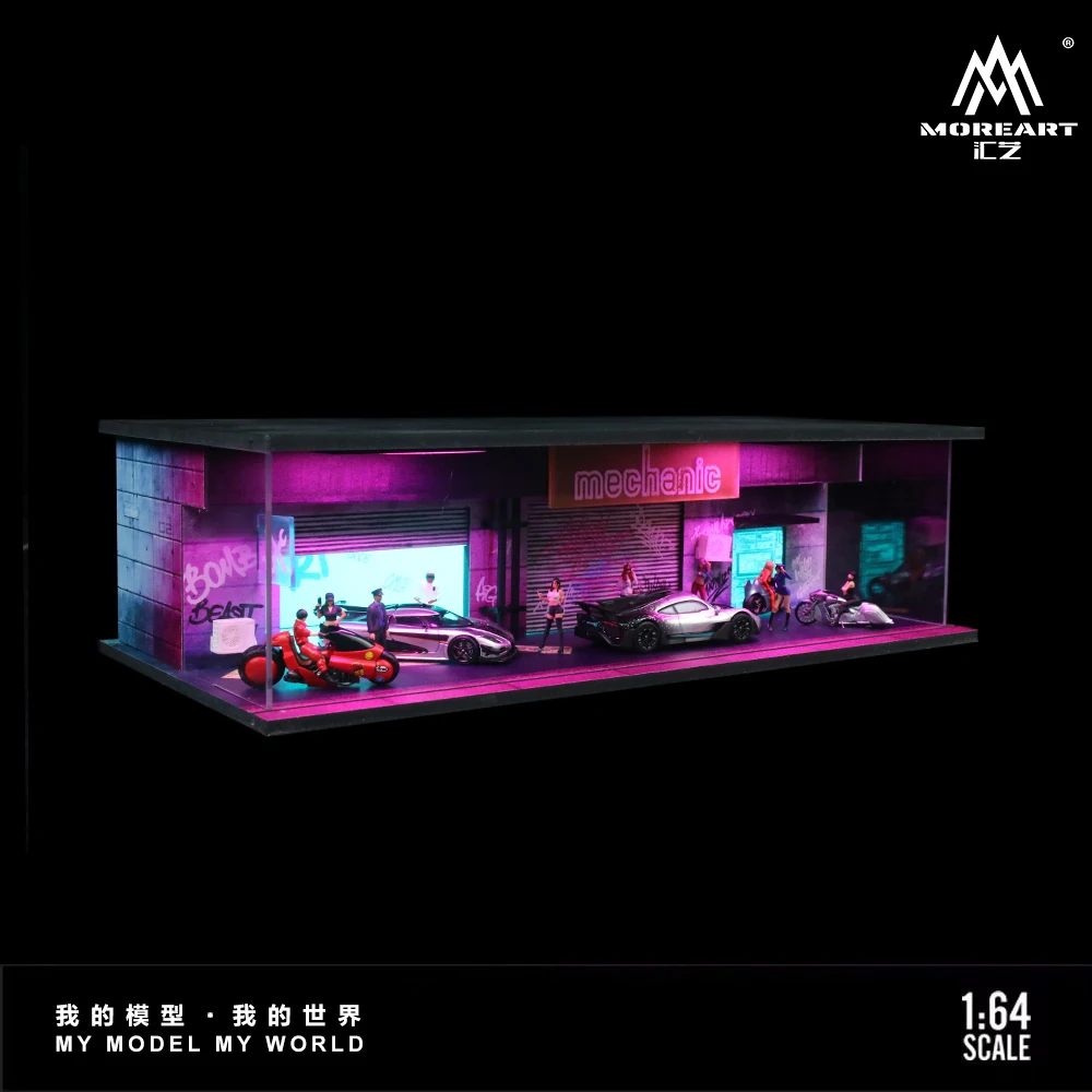 المزيد من الفن 1:64 ديوراما لوقوف السيارات، إصدار خفيف ديوراما للعرض والمجموعة والهدايا