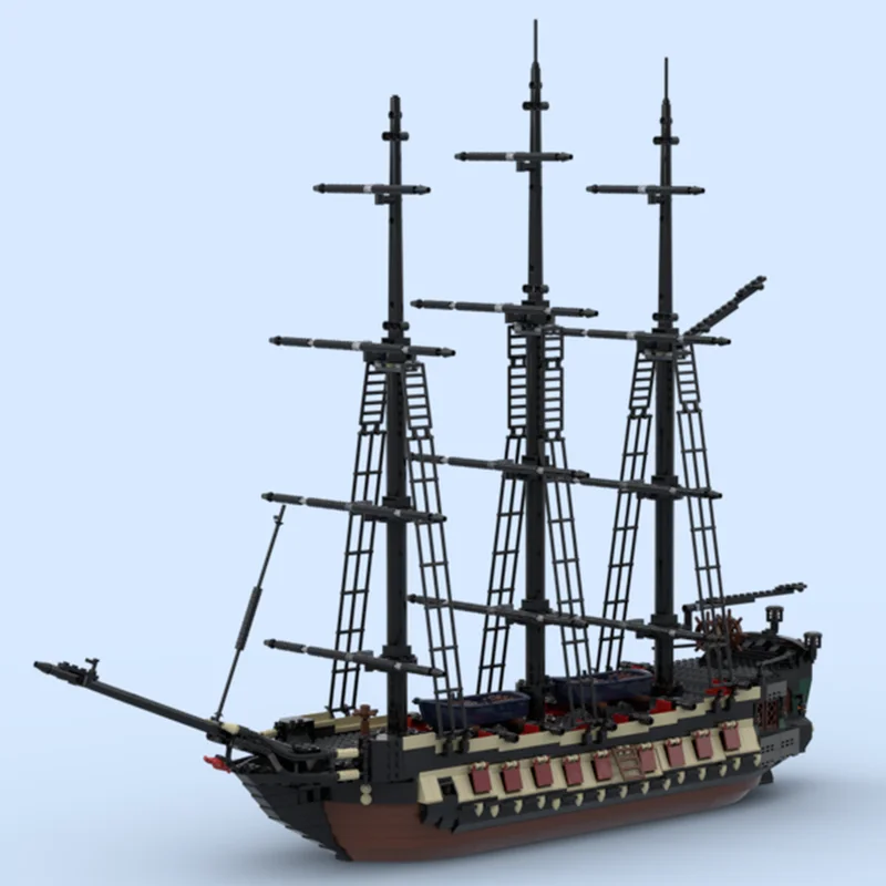 

1782PCS medieval Pirate Series HMS 30 gun imperial frigate model DIY creative ideas child assembly toy birthdayGift brick blocks