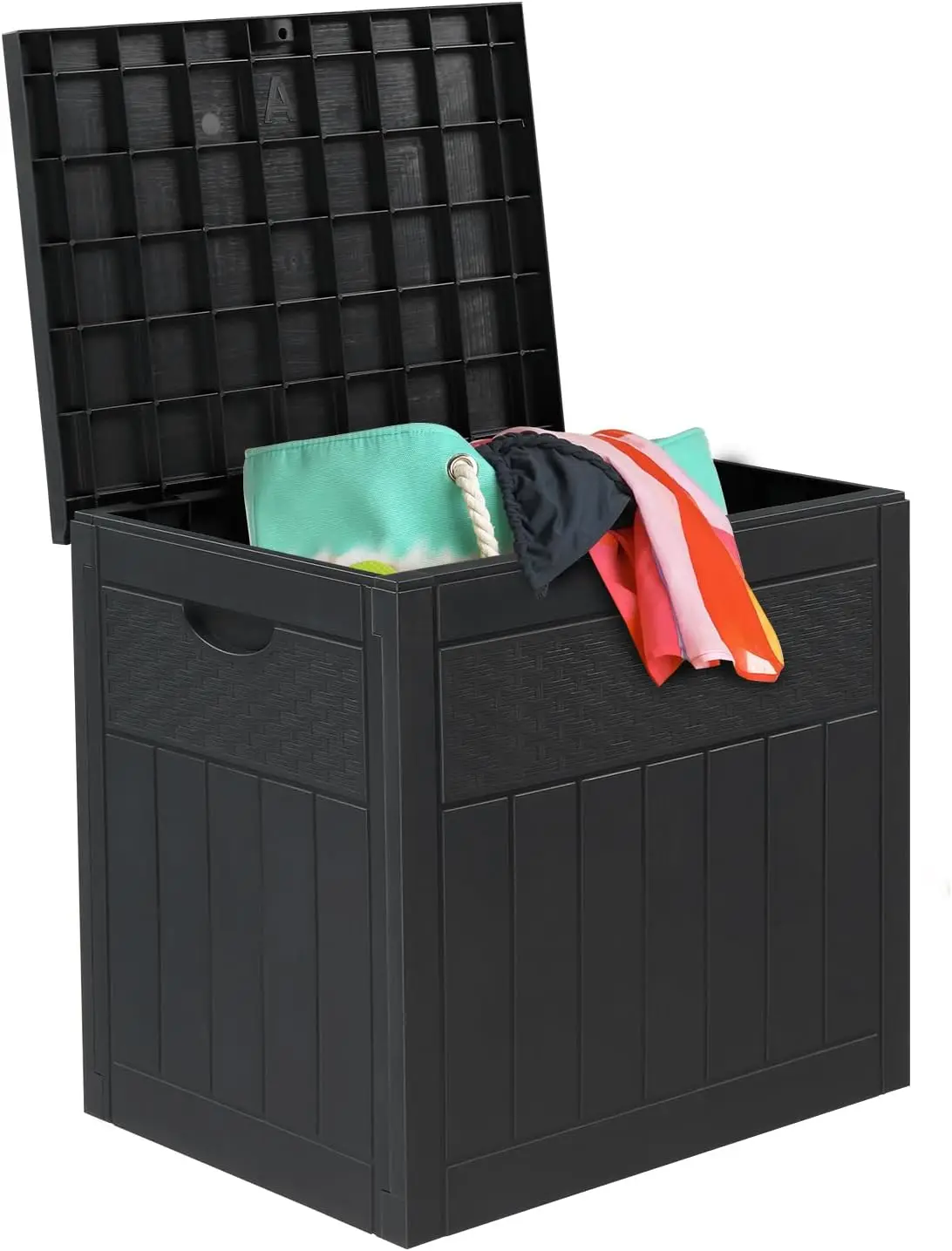 33 Gallon Outdoor Deck Storage, Polypropylene Deck Box with Side Handles, Lockable for Patio, Garden, Backyard and Balcony, G