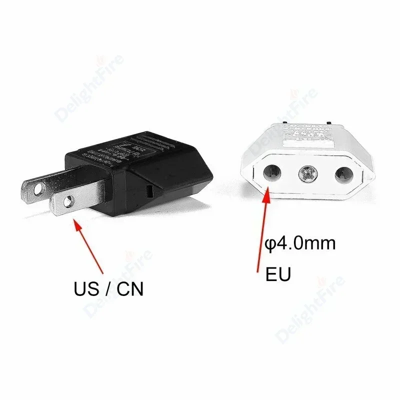 EU To US Electrical Socket US Plug Power Adapter EU Euro European To US Plug Power Converter Travel Adaptor AC Outlet
