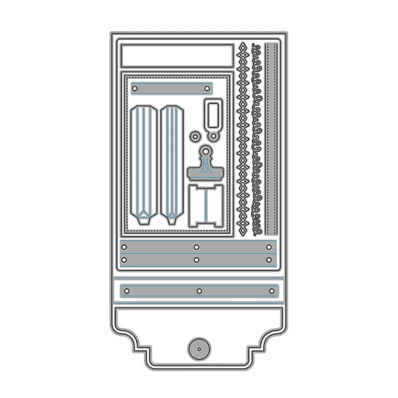 N0HB Photo Album Loose-leaf Metal Cutting Dies Stencil DIY Scrapbooking Album Paper Card Template Mold Embossing Craft