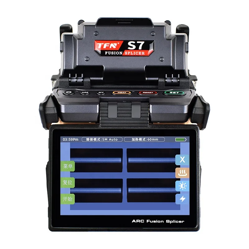 TFN S7 6 موتور 100 كجم FTTx آلة ربط اللحام انصهار الألياف البصرية جهاز الربط