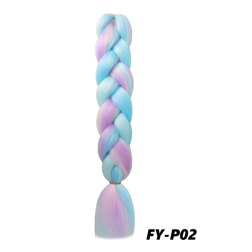 Women's 24 Inch Long Colored Synthetic Braided Hair Accessory, Suitable for Daily Holiday Parties
