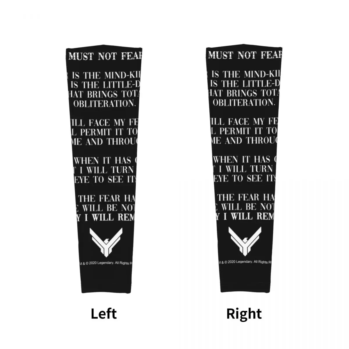 Litany Against Fear Dune 2020 引用アームスリーブ男性女性日焼け止め UV 保護タトゥーカバーアップスポーツ冷却サイクリング