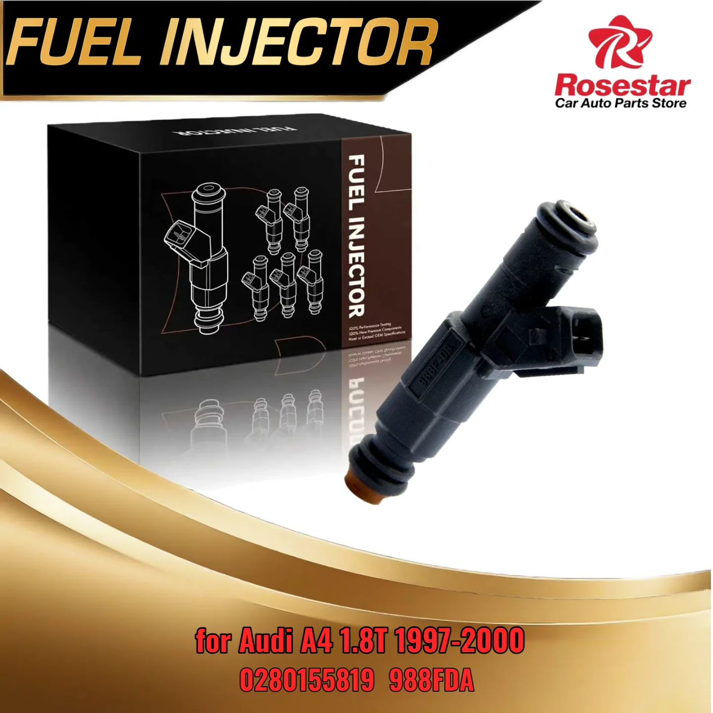 

For Audi A4 18T 1997 1998 1999 2000 Engine Injector Set 0280155819 988FDA