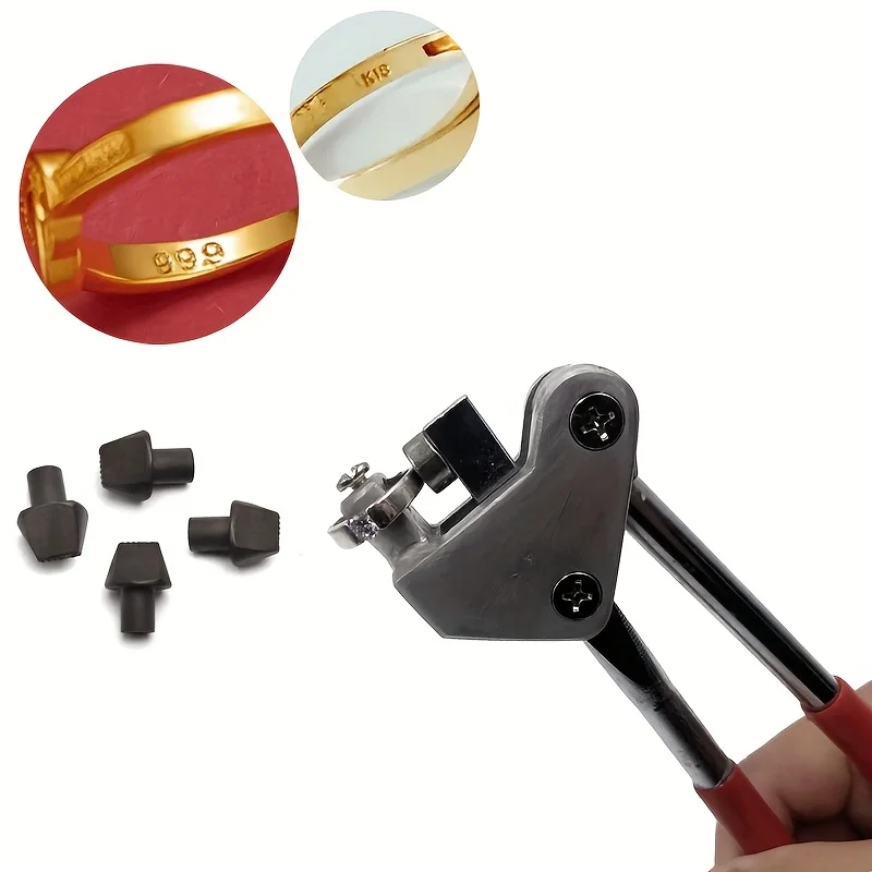 

Профессиональные плоскогубцы для маркировки ювелирных изделий, инструмент для маркера стального кольца для штамповки браслетов 999/14K/S925 и печати ювелирных изделий