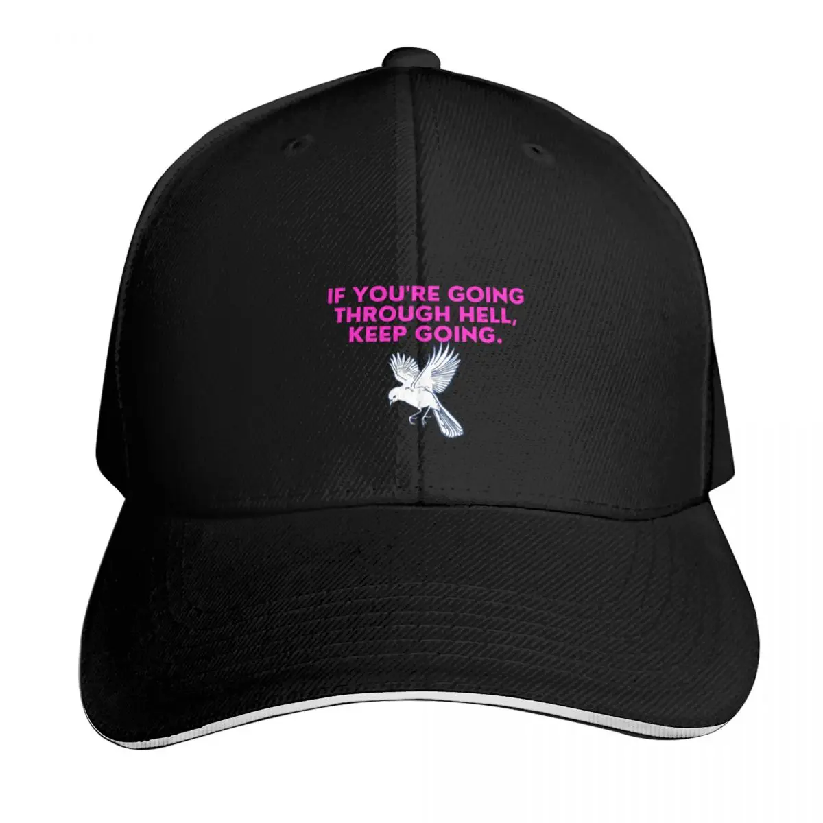 Si estás pasando por el infierno, continua así. Gorra de béisbol, gorra de camionero para cosplay, gorra de marca para hombre, gorro con pompón, gorra de béisbol para hombre y mujer