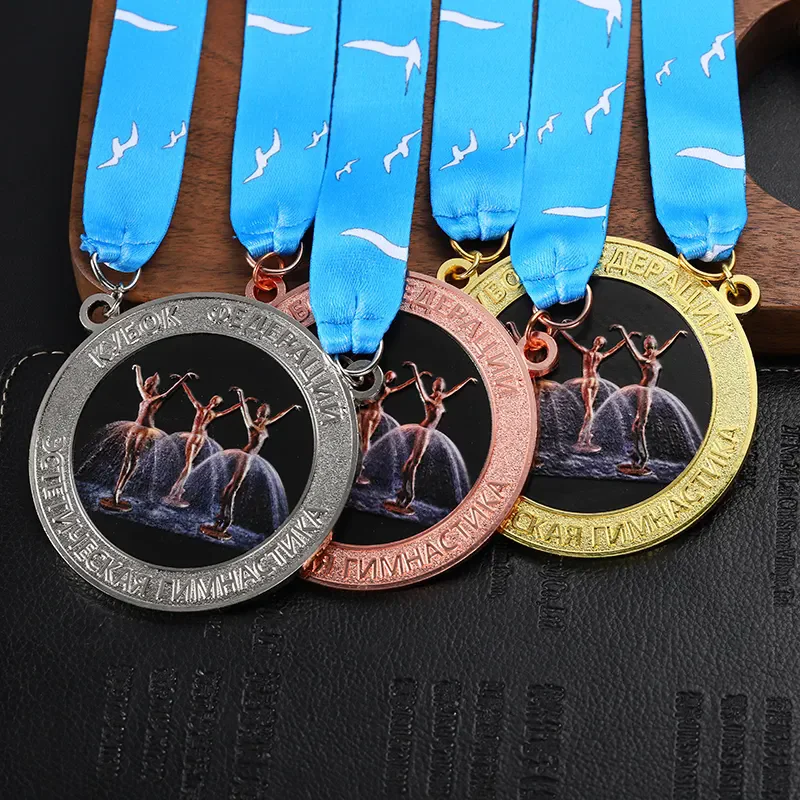 Personalized Metal Medals, Dance Competitions, Customized Metal Crafts Medals, Die Casting Printing, Gymnastics Medals