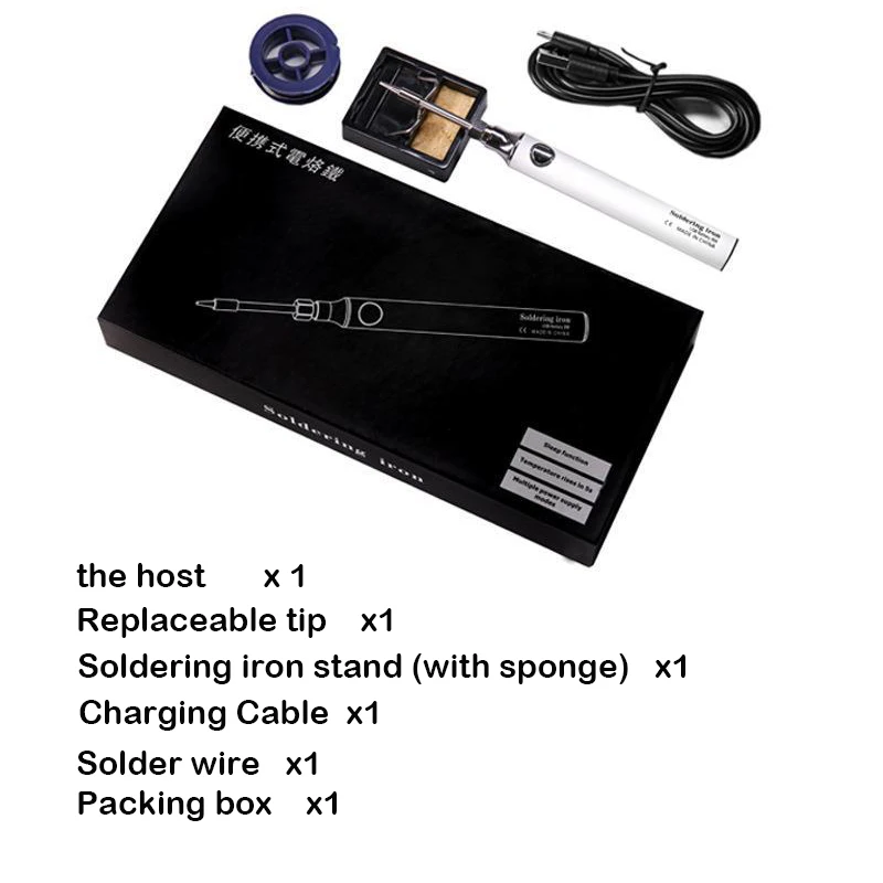 Wireless Charging Electric Soldering Iron Solder Iron USB 5V8W Fast Charging lithium battery Portable Repair Welding Tools