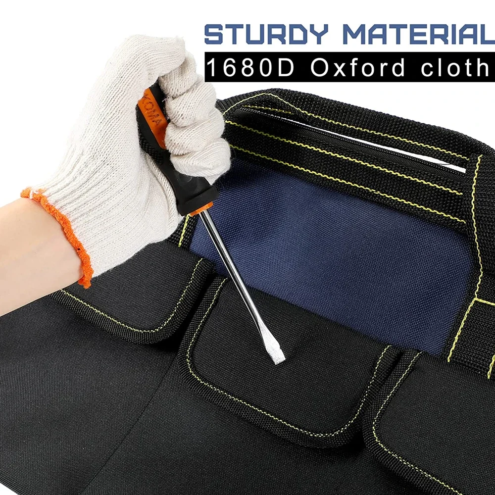 Imagem -03 - Bolsa de Ferramenta Eletricista Anti-queda Impermeável Bolsa de Armazenamento Multifuncional Pano Oxford Multi Bolso 1680d