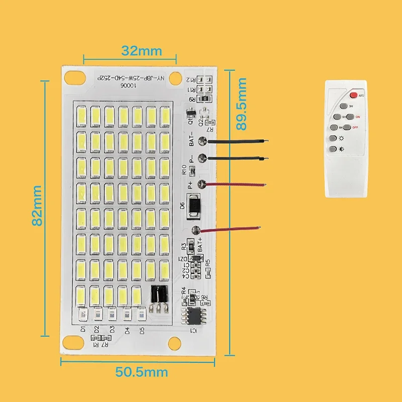 1 Buah 10W-600W LED Energi Surya Luar Ruangan 2835 5730 Lampu Proyeksi Manik Kecerahan Tinggi Panel Lampu Sumber Cahaya Terintegrasi