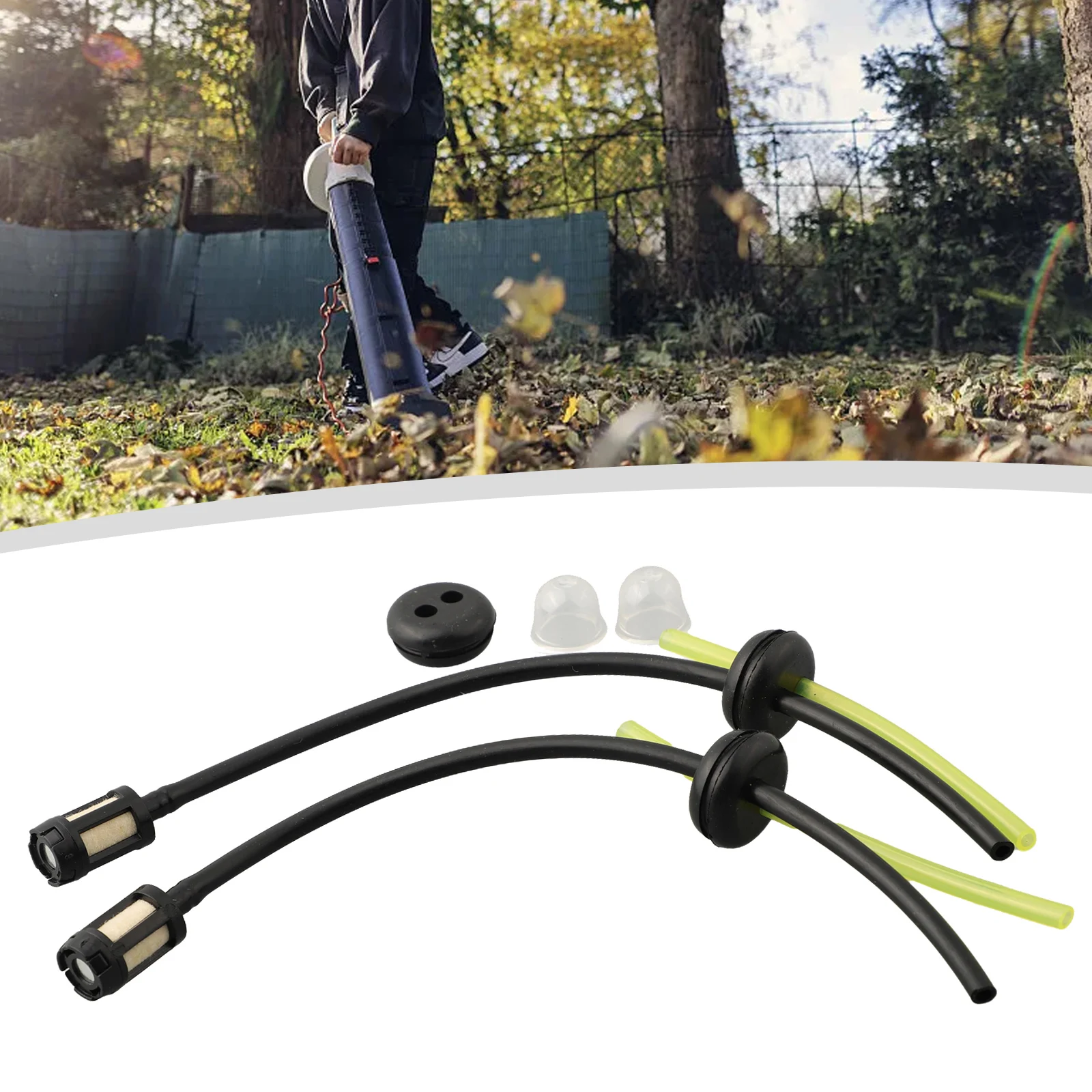 Leaf Blower Fuel Line and Pump Kit for FXLB LB126 LBS126 133T SPL450N Featuring Fuel Hose Fuel Filter and Rubber Grommet