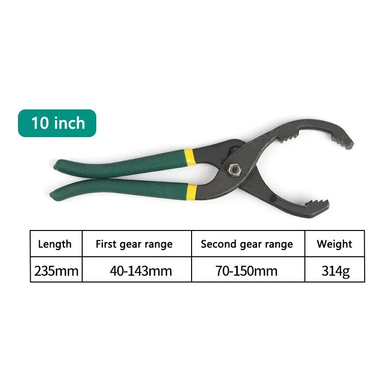 10 12 inch Adjustable Filter Removal Pliers Oil Filter Wrench Pliers Household Universal Tools Convenient Car Accessories